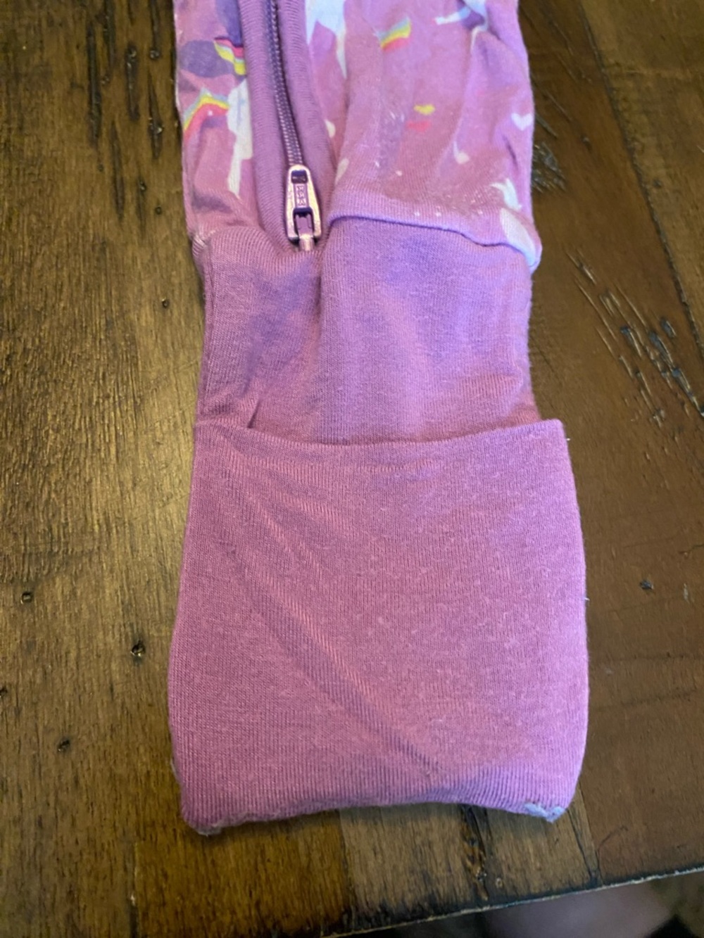 Little Sleepies Purple Unicorn Footed One-Piece - Picture 4 of 4